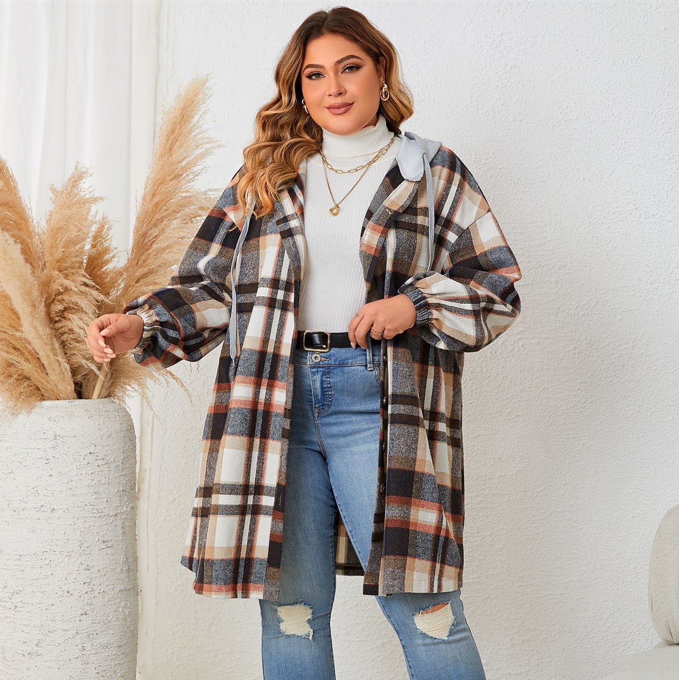 Veste à Carreaux Chic