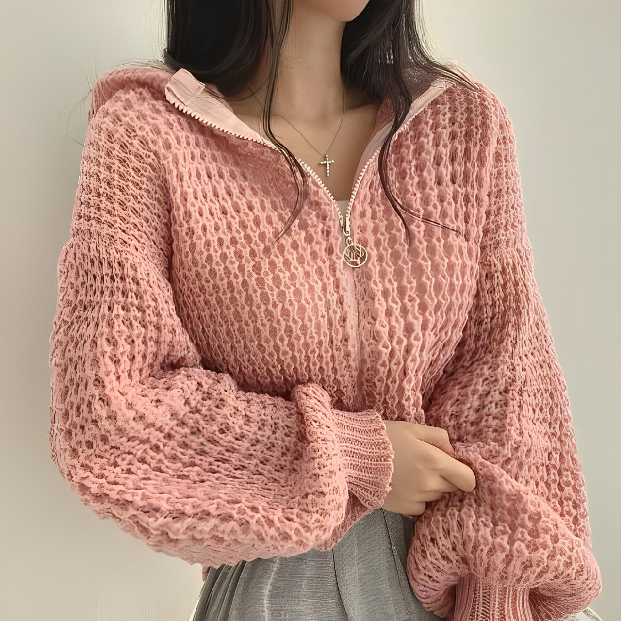 Sweater à Capuche Ample