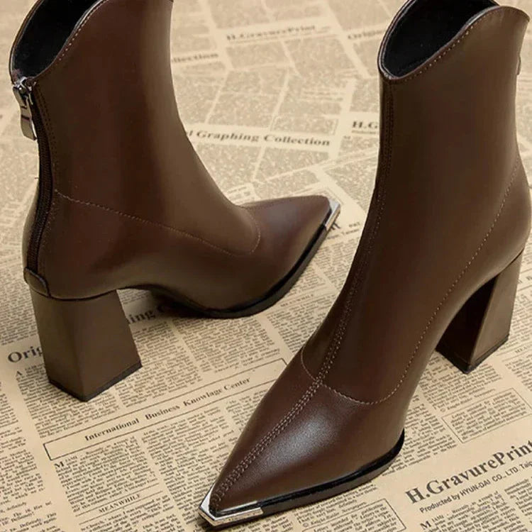 Bottines Cuir Végétal Chic