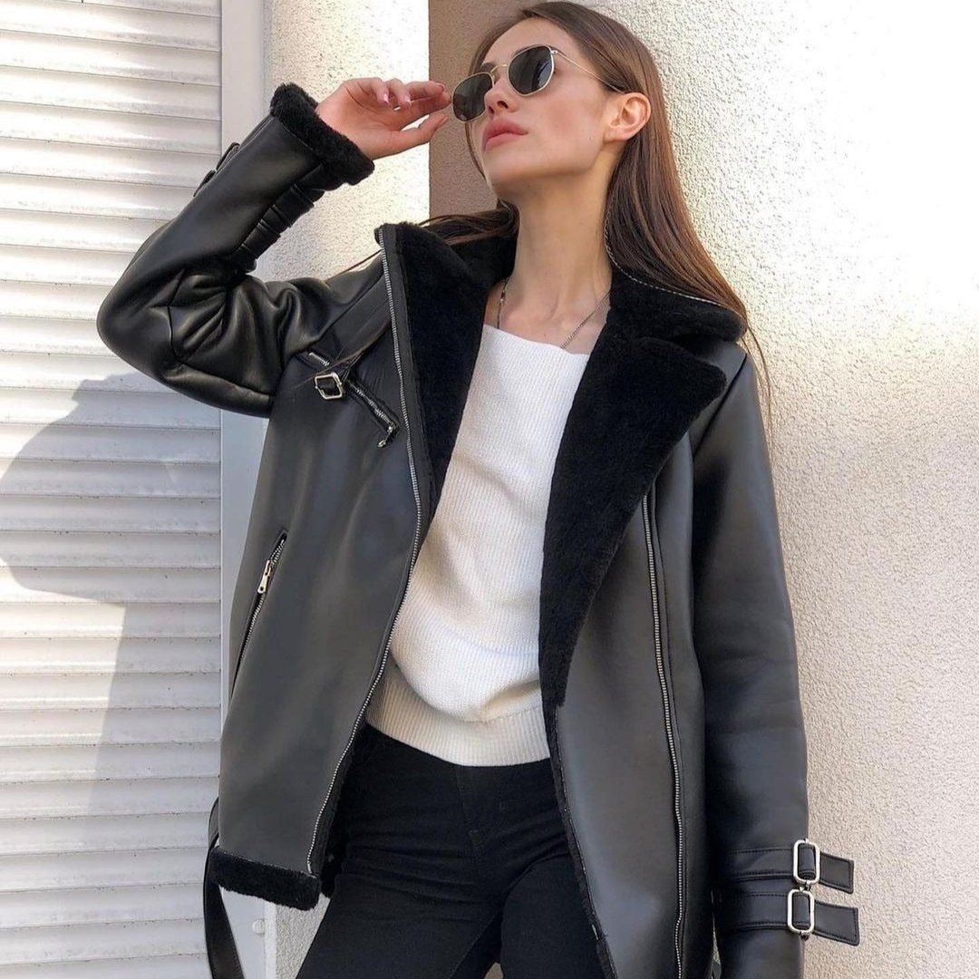 Manteau Long en Daim