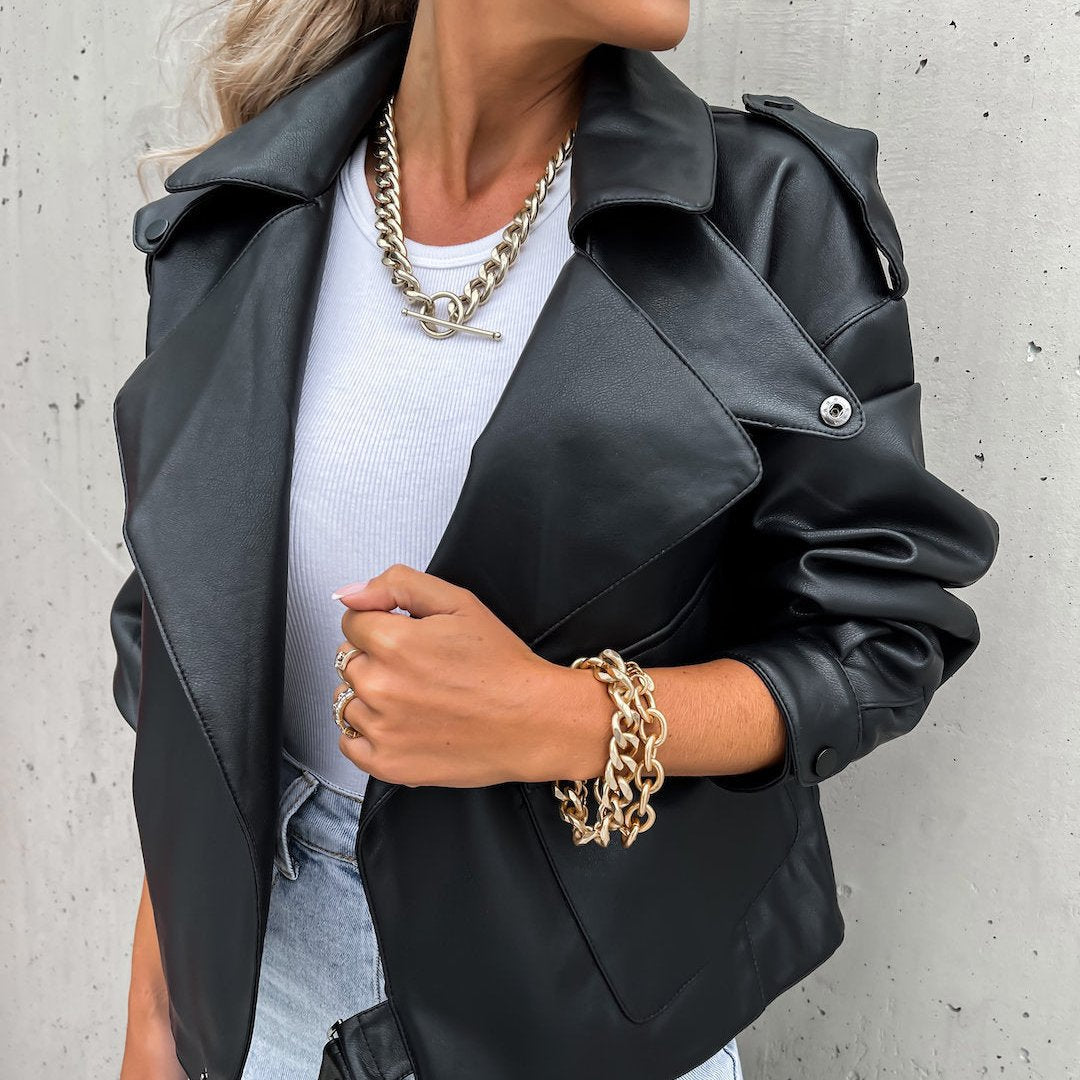 Veste Femme Cuir PU