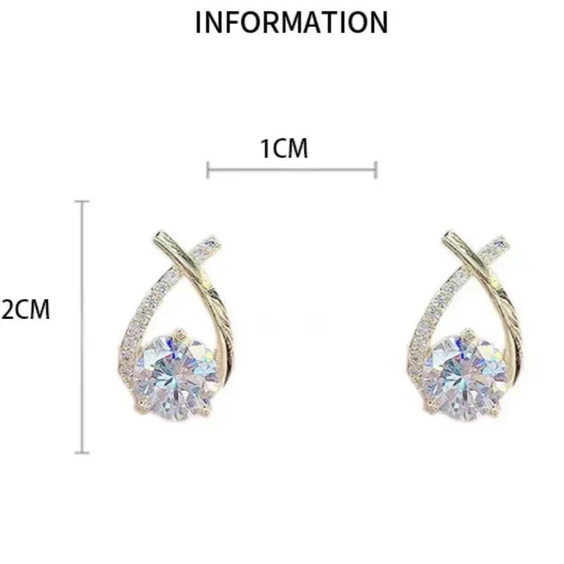 Boucles d'oreilles zircone élégantes