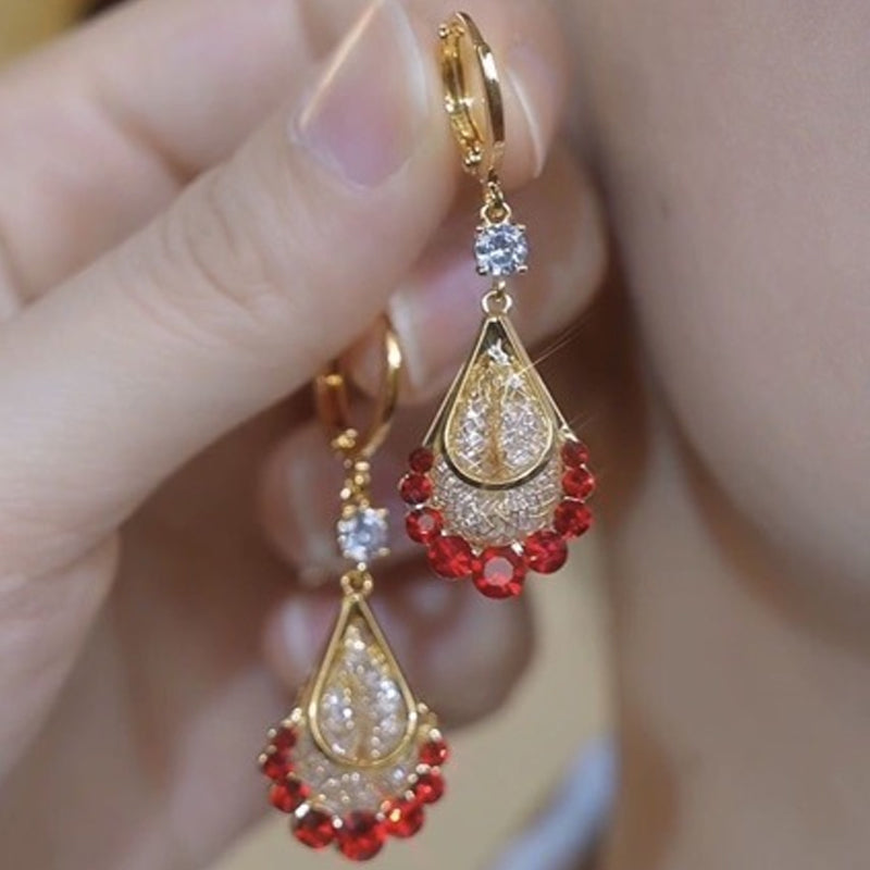 Boucles d'oreilles teardrop or