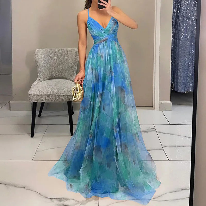 Robe Carola Ravissante maxi à imprimé floral