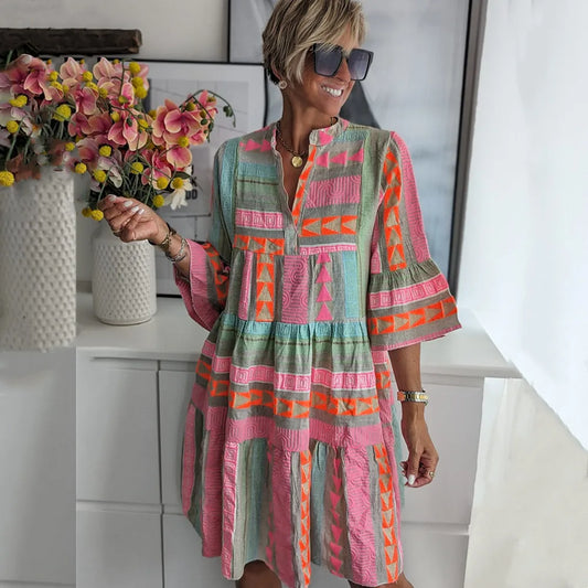 Robe Soline de printemps élégante et fluide
