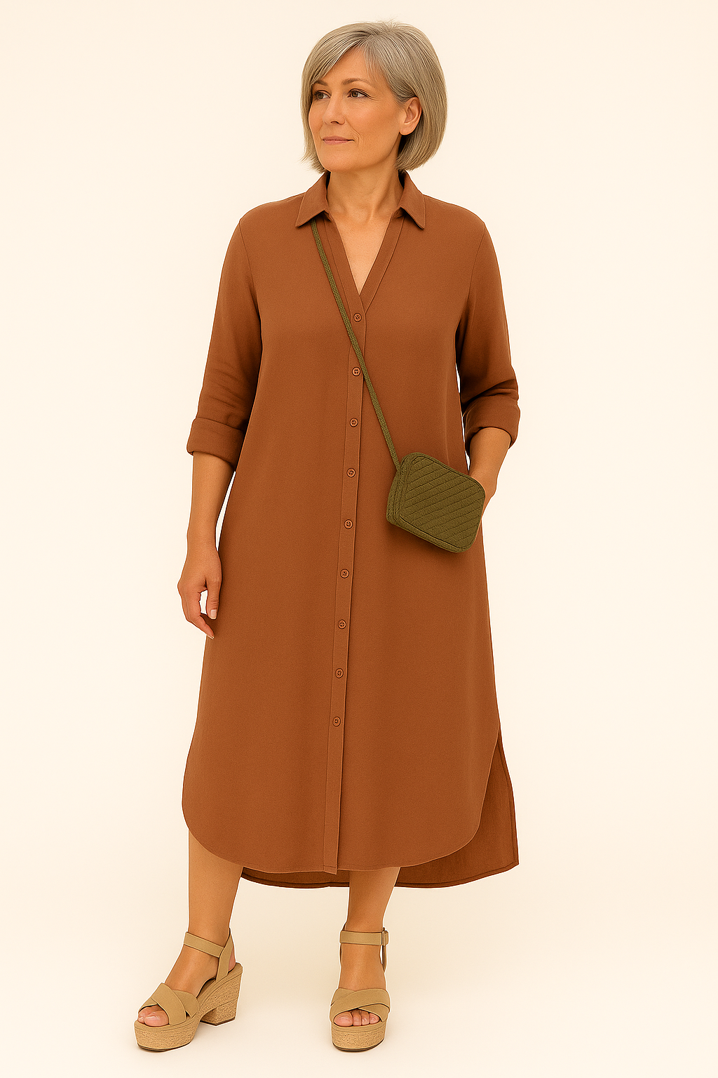 Robe Emma à col élégant